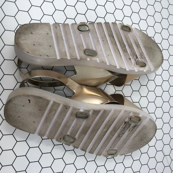 Asos Metallic Gold Freda Slingback Sandals 11 - Picture 8 of 8